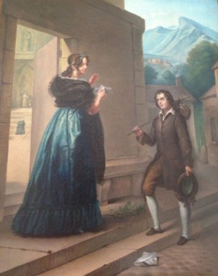 Rousseau rencontrant Mme de Warens (anonyme) © C.R