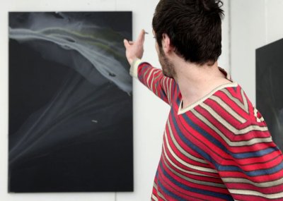 Lionel Sabatté dans son atelier